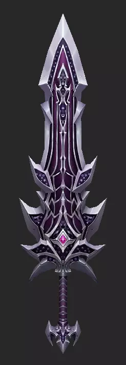 Pack With 30 Fantasy Swords - Part 01 Low-poly 3D model_30