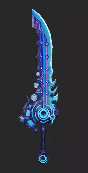 Pack With 30 Fantasy Swords - Part 01 Low-poly 3D model_1