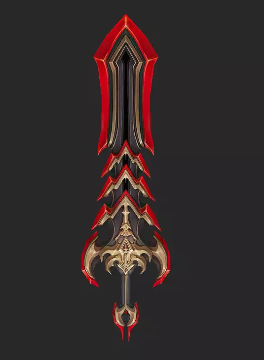 Pack With 30 Fantasy Swords - Part 01 Low-poly 3D model_2