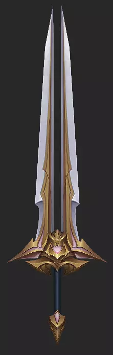 Pack With 30 Fantasy Swords - Part 01 Low-poly 3D model_24