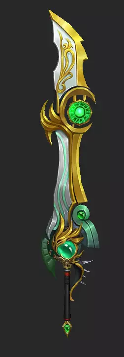 Pack With 30 Fantasy Swords - Part 01 Low-poly 3D model_9