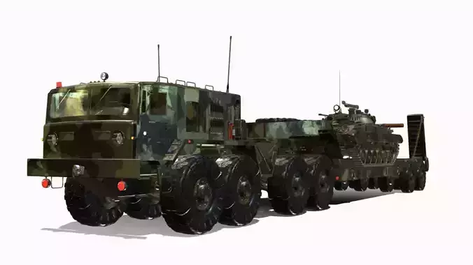 MAZ 537 Low-poly 3D model