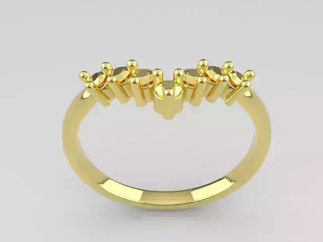 Wedding Ring for Bride with 15 Prongs