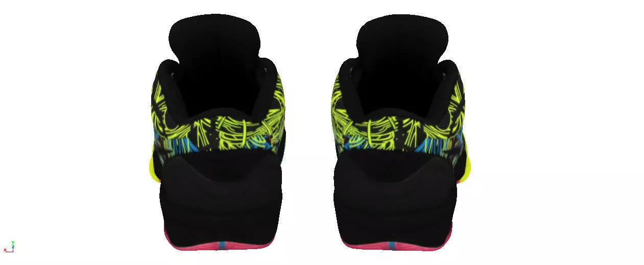 Nike zoom Kobe 4 protro Low-poly 3D model_2