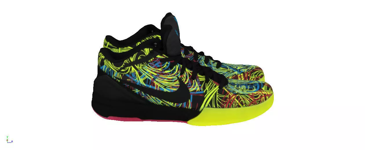 Nike zoom Kobe 4 protro Low-poly 3D model_1