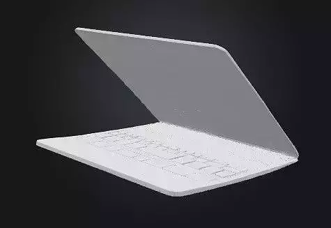 Minimalist 3D Laptop Model