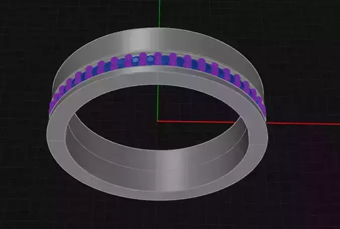 Wedding Ring with 42 Prongs