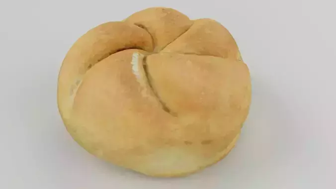 3d scan bread roll - lummerstorfer semmel 1 3D model