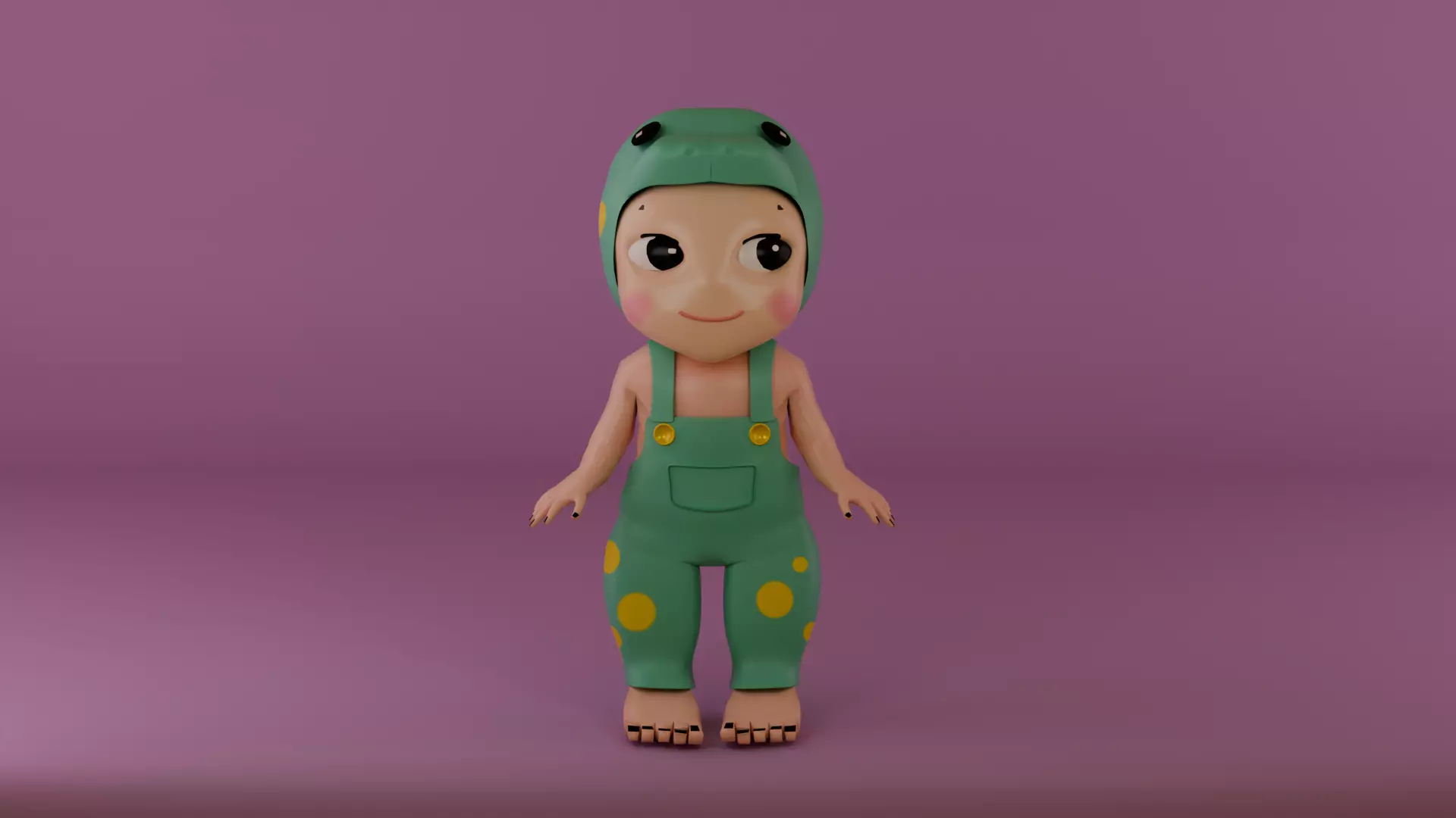 Sonny angel brachiosaurus Low-poly 3D model_0