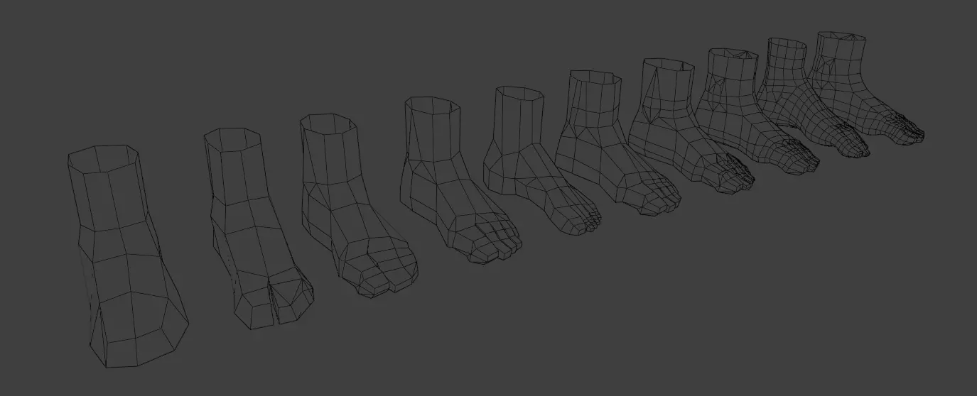 HumanFoot3DModelCollection Low-poly 3D model_2