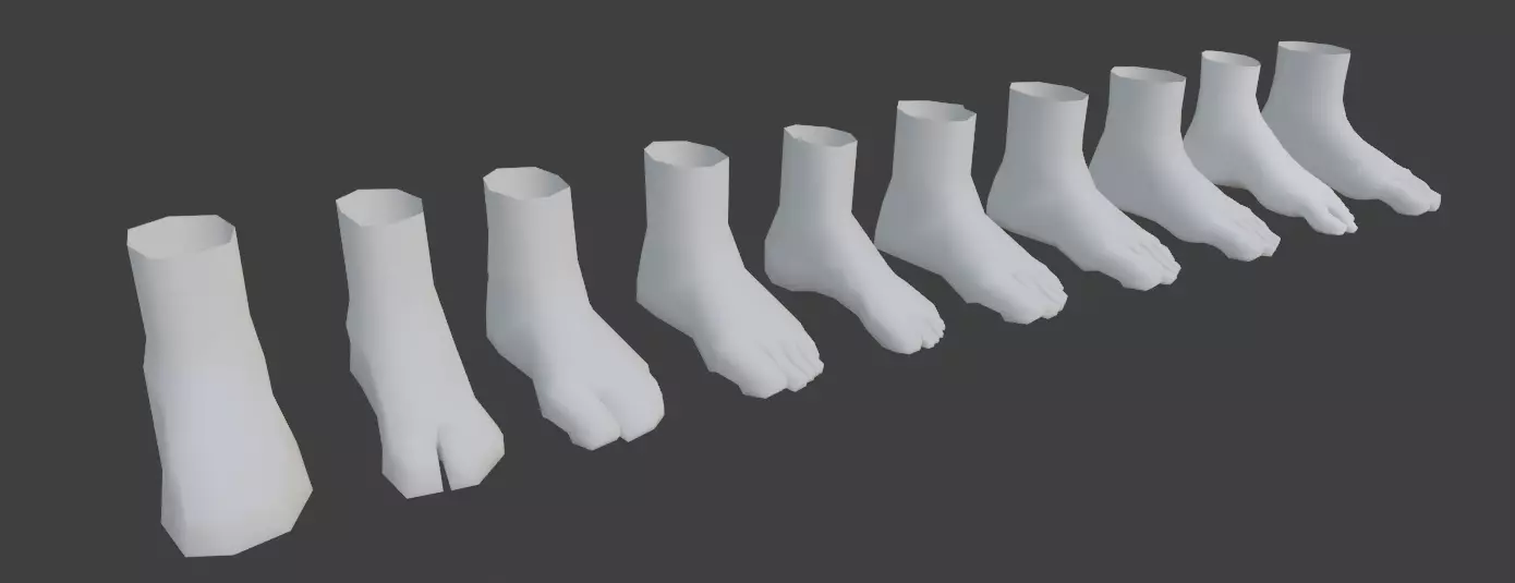 HumanFoot3DModelCollection Low-poly 3D model_1