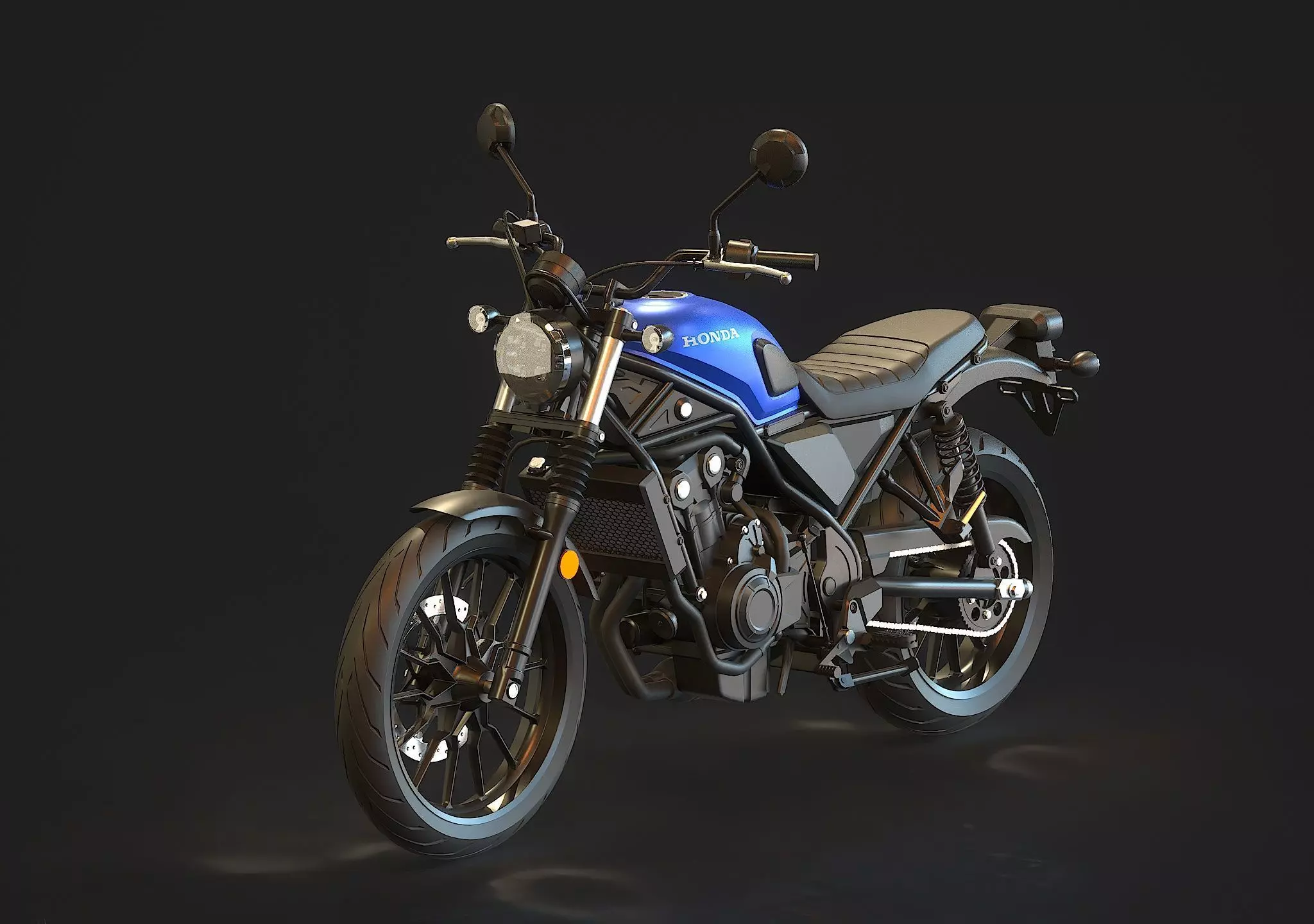 Base model Honda CL500 2023 3D model_0