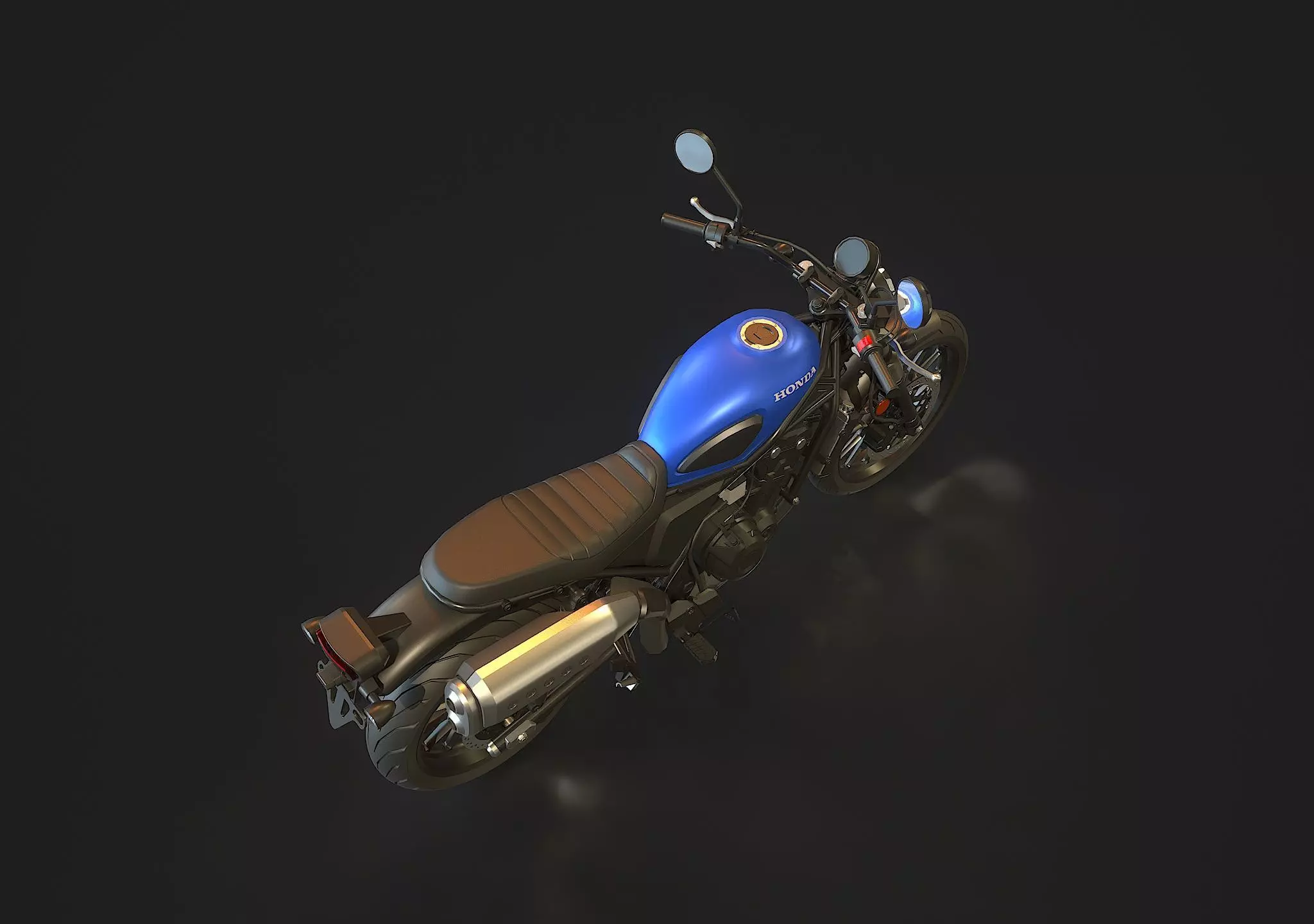 Base model Honda CL500 2023 3D model_4