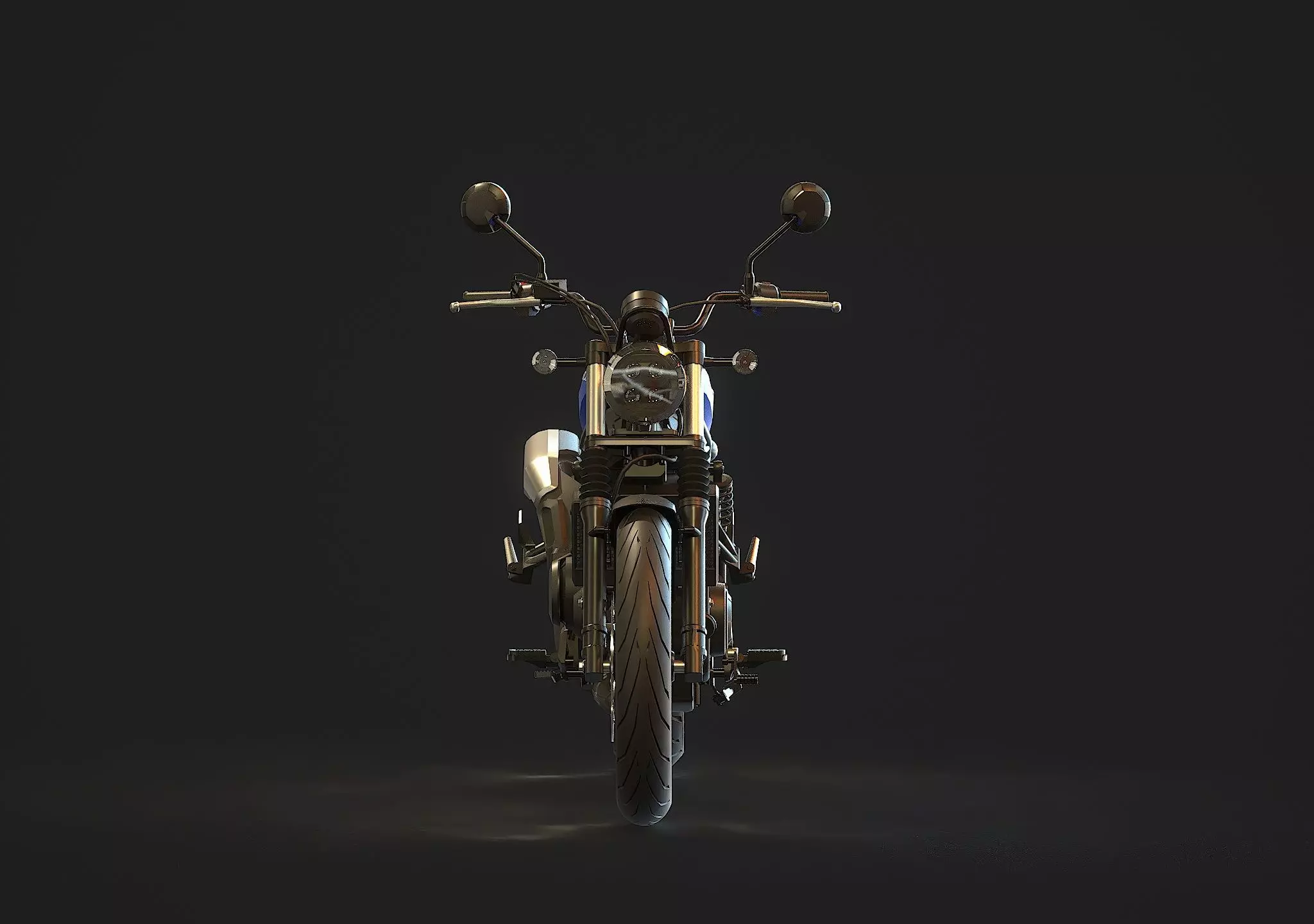 Base model Honda CL500 2023 3D model_6