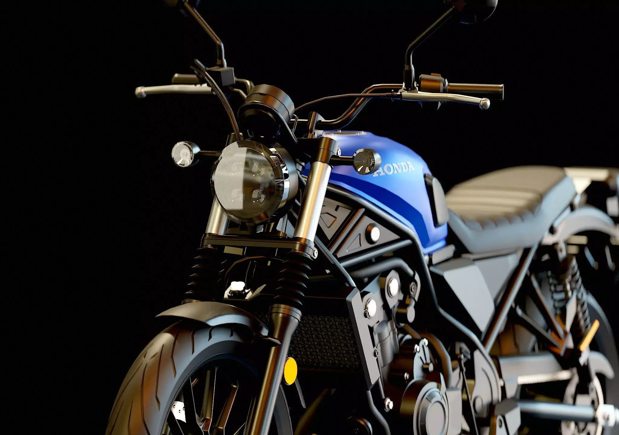 Base model Honda CL500 2023 3D model_10