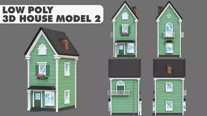 House Model 2 Low-poly 3D model