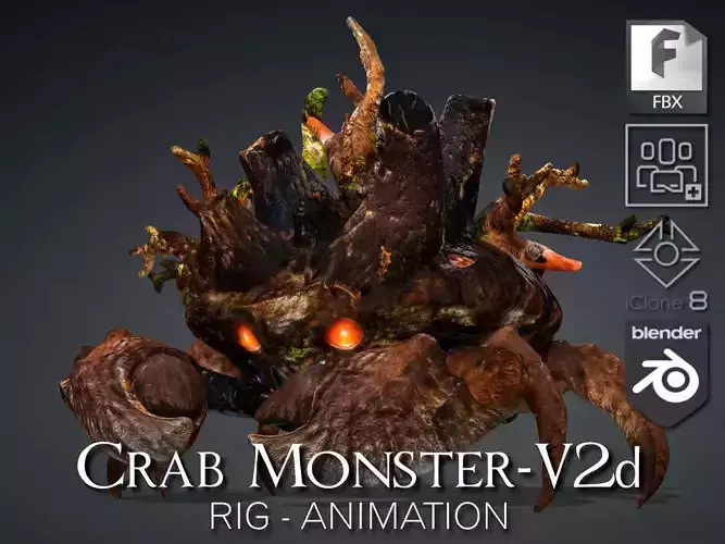Crab Monster-V2d 3D model