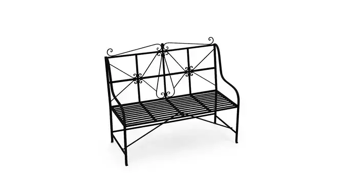 Westbury Metal Patio Garden Bench 3D model