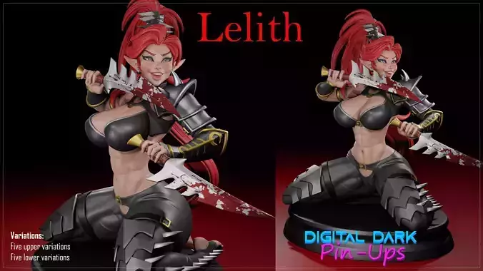 Lelith with NSFW version and Miniatures 3D print model