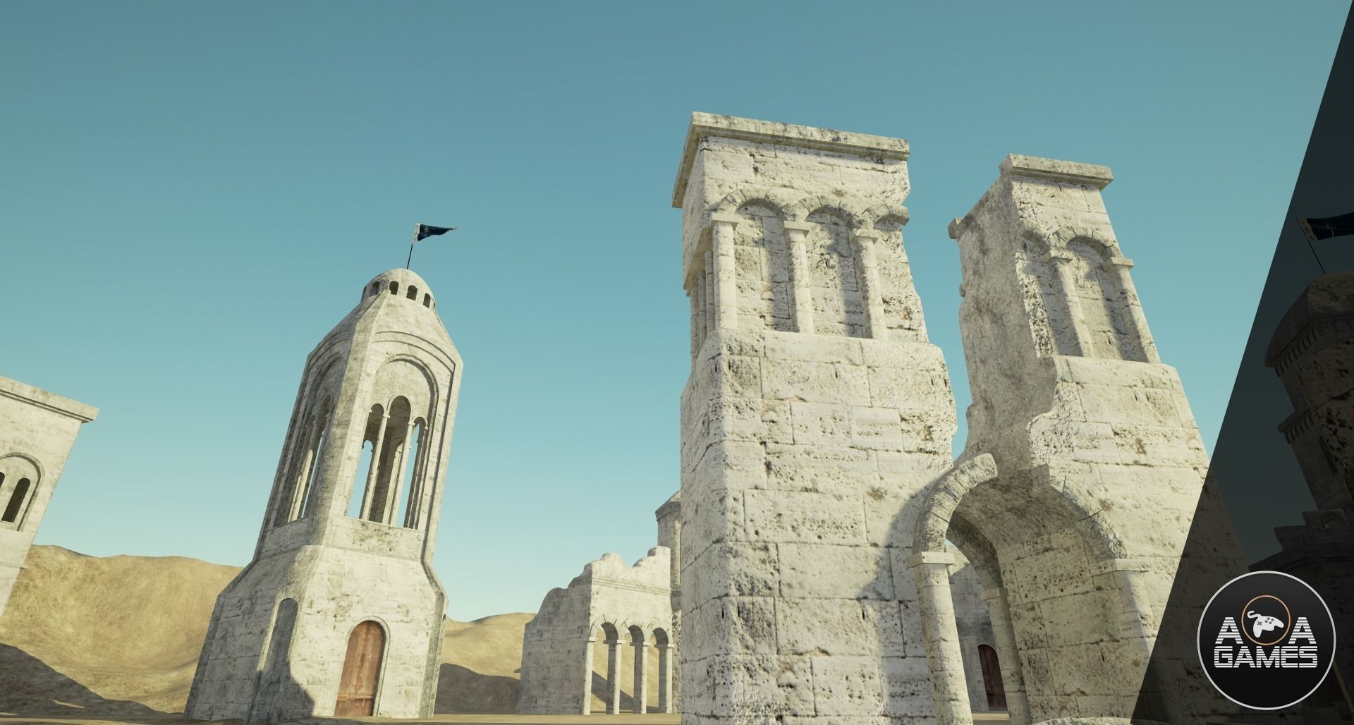 Medieval Ruins pack Unreal Engine 3D model_2