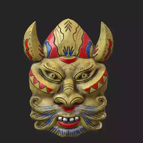 Vietnamese Traditional Mask 3D file STL 03 3D print model