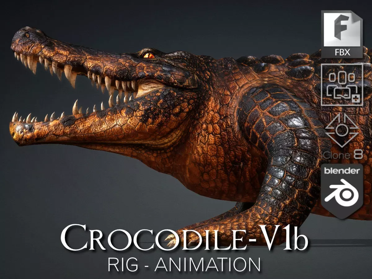 Crocodile-V1b 3D model_0