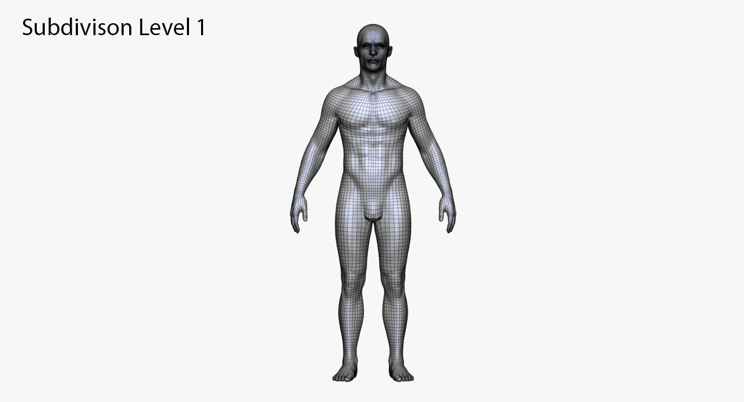 Realistic White Male 3D model_17