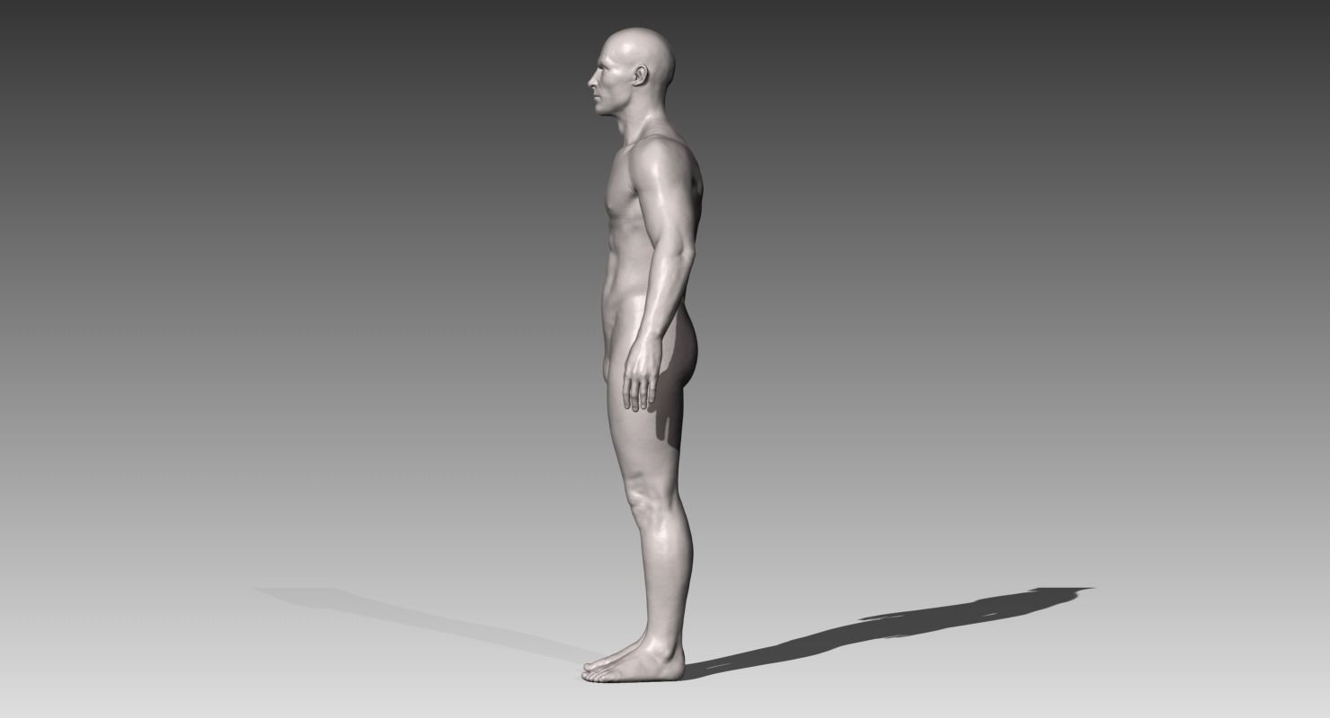 Realistic White Male 3D model_4