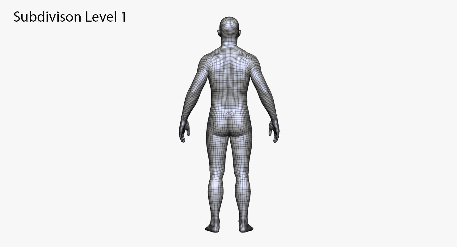 Realistic White Male 3D model_19