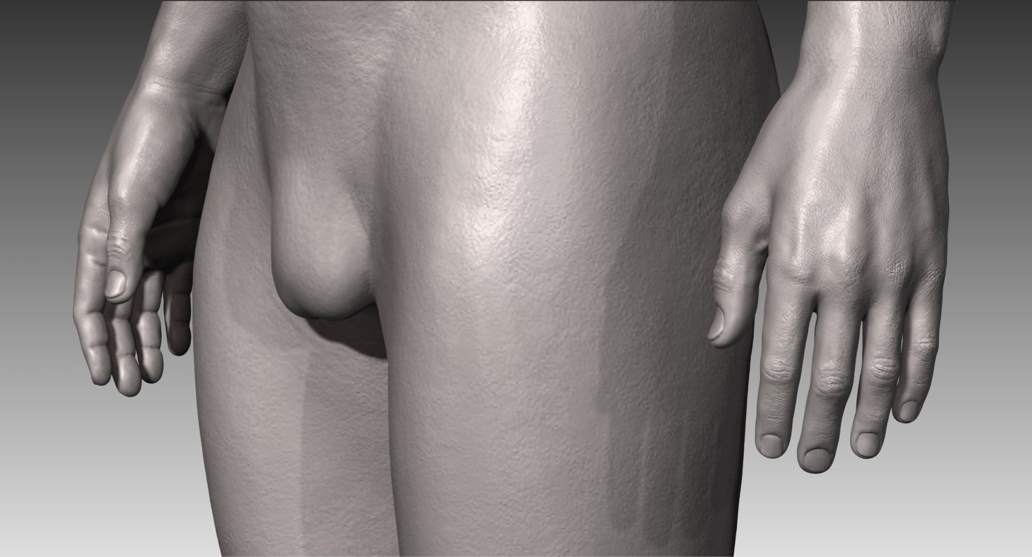 Realistic White Male 3D model_10