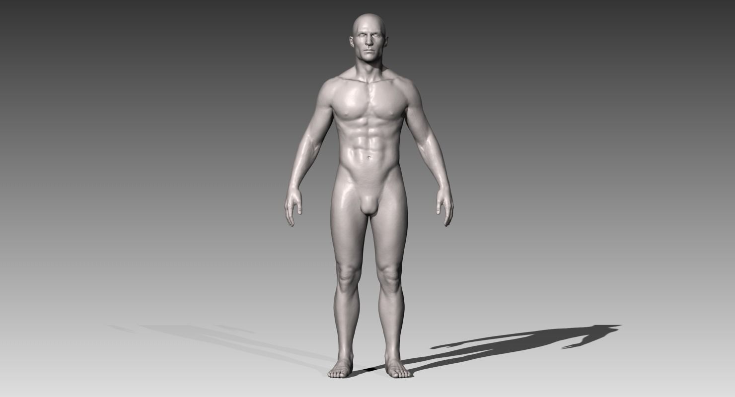Realistic White Male 3D model_2