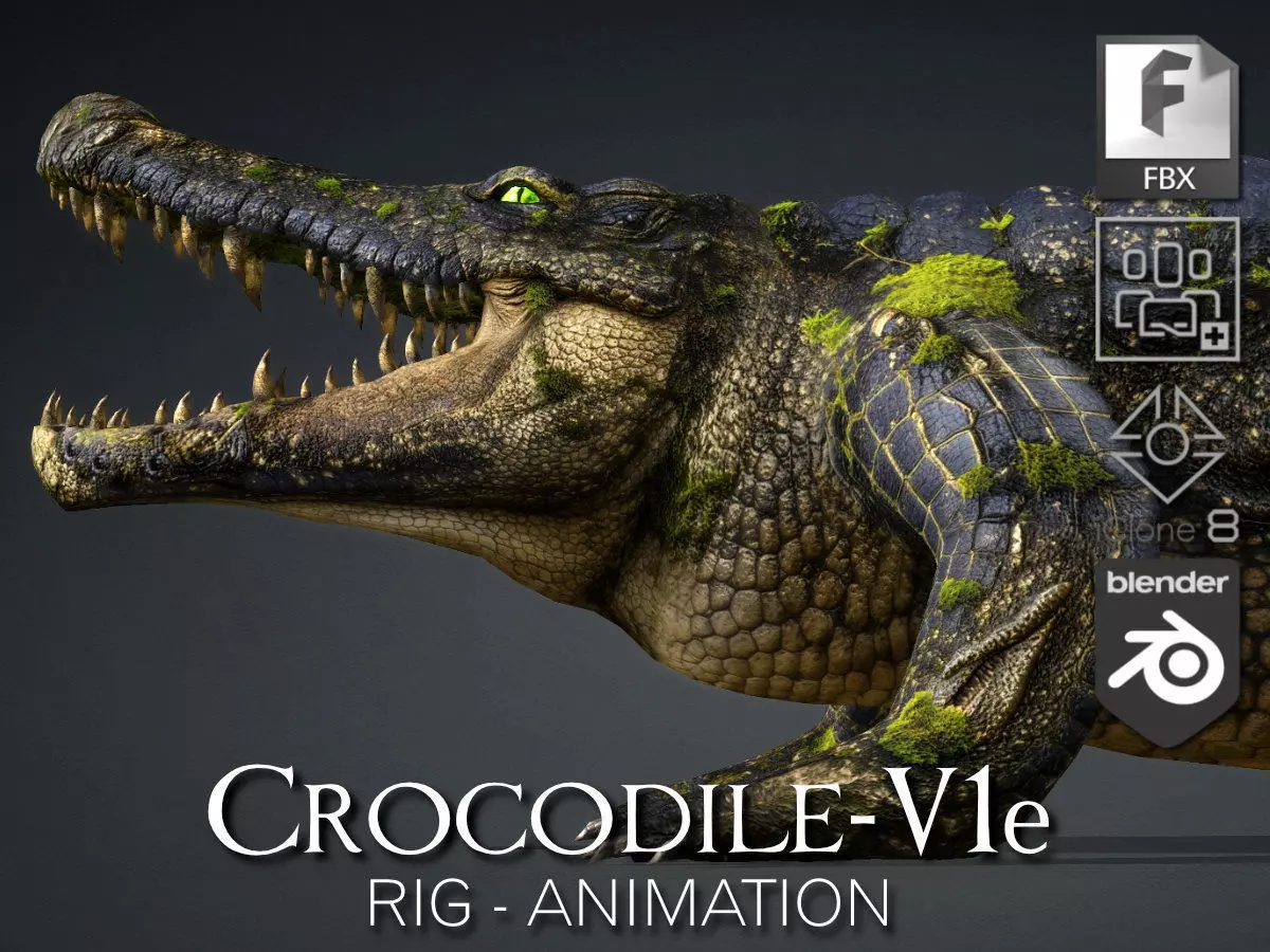 Crocodile-V1e 3D model_0