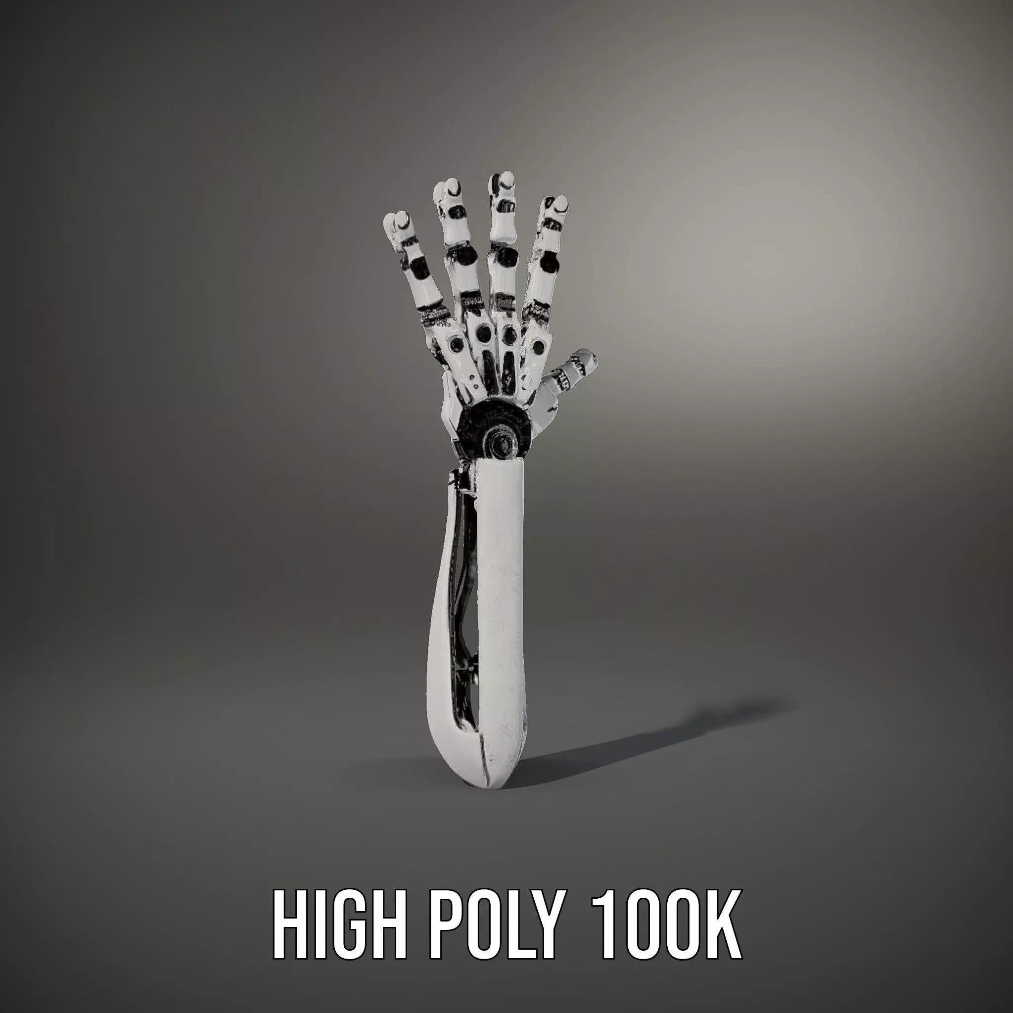 Futuristic Robotic Hand Model Pack Low-poly 3D model_9