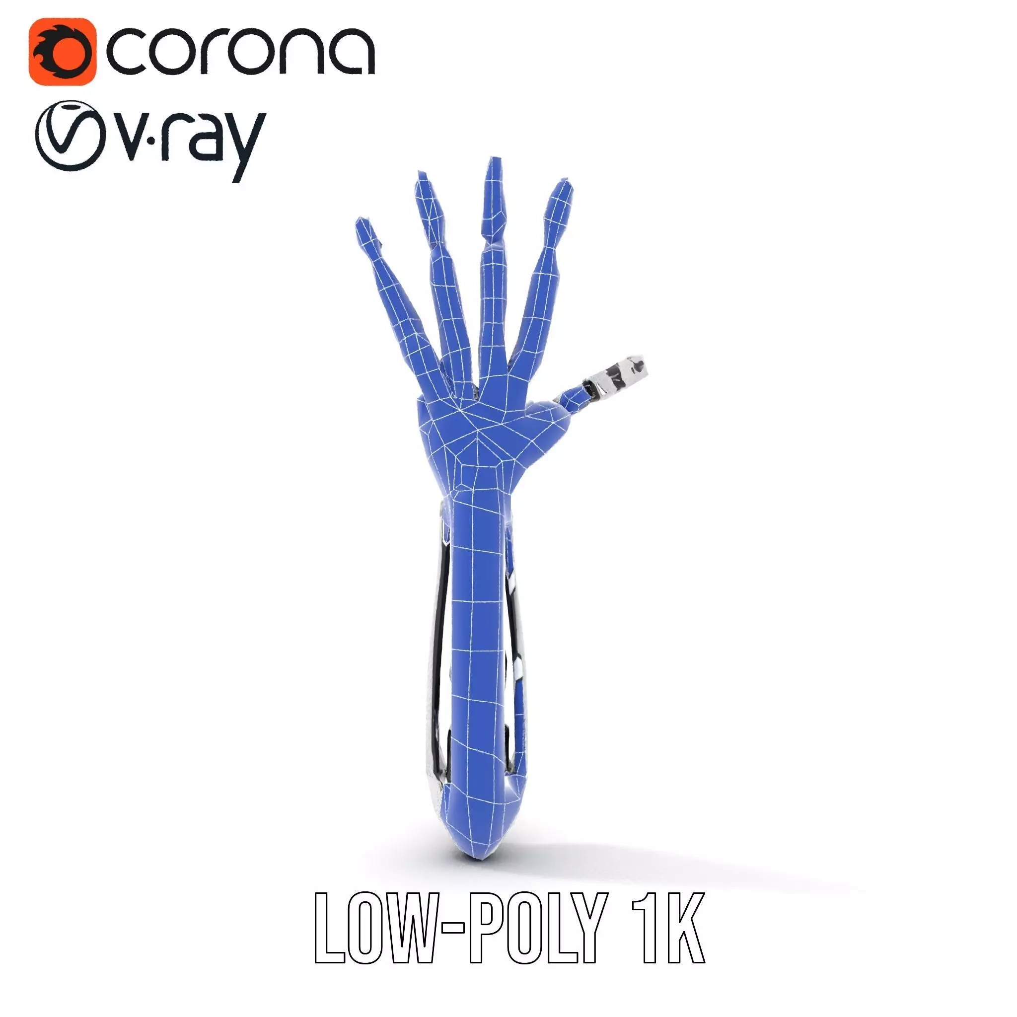 Futuristic Robotic Hand Model Pack Low-poly 3D model_20