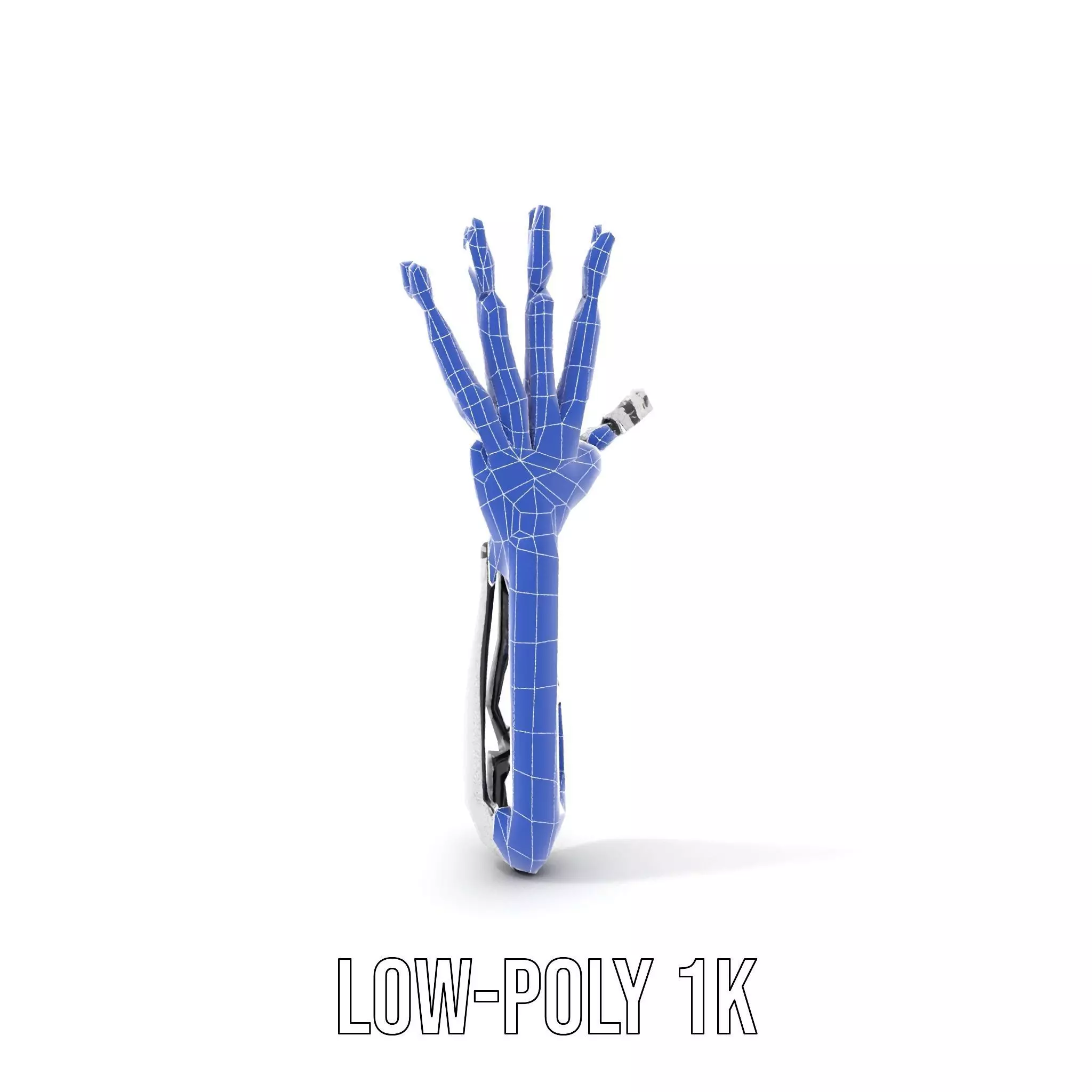 Futuristic Robotic Hand Model Pack Low-poly 3D model_15