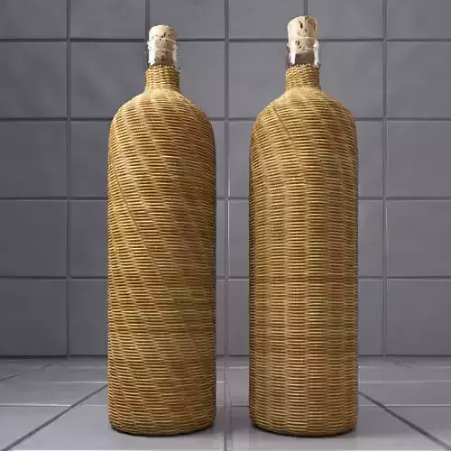 Wicker Bottles 3D model