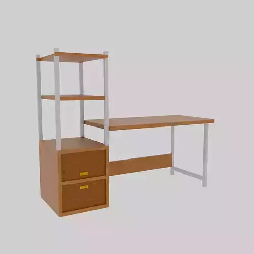 Simple Modern Desk Low Poly