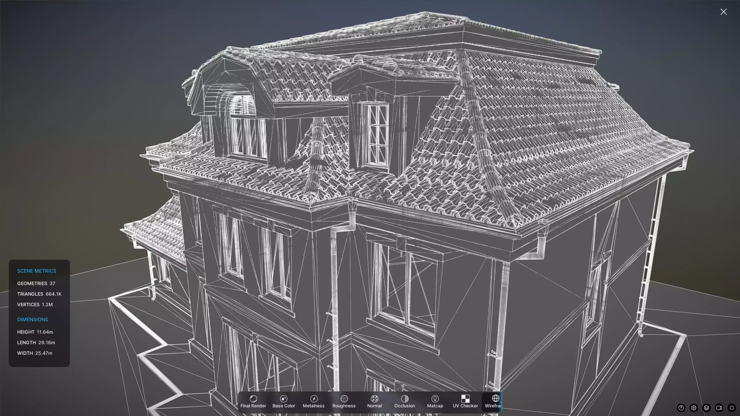 P0039  Residerntial House with Garage  England 3D model_9