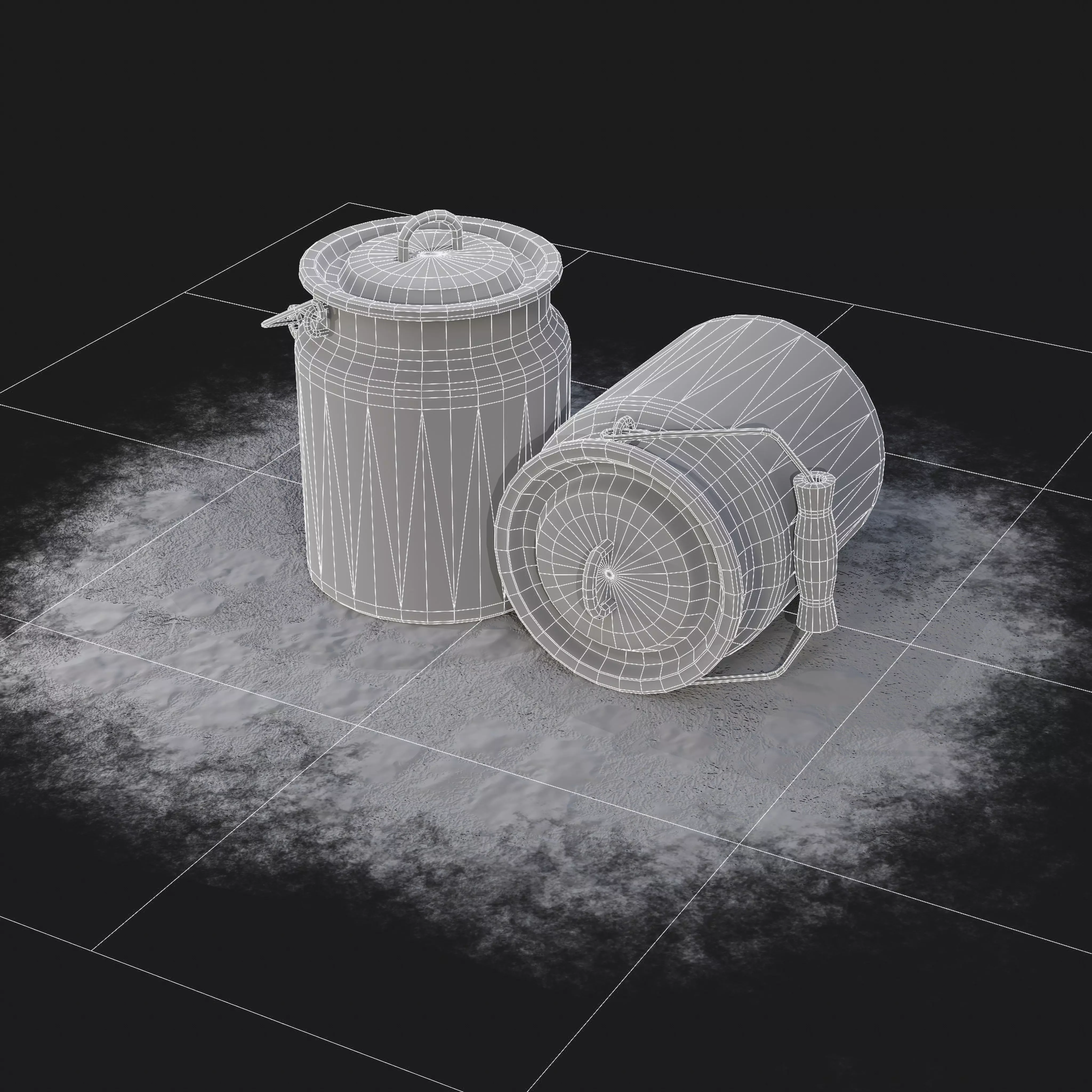 Pot Game asset Low-poly 3D model_7