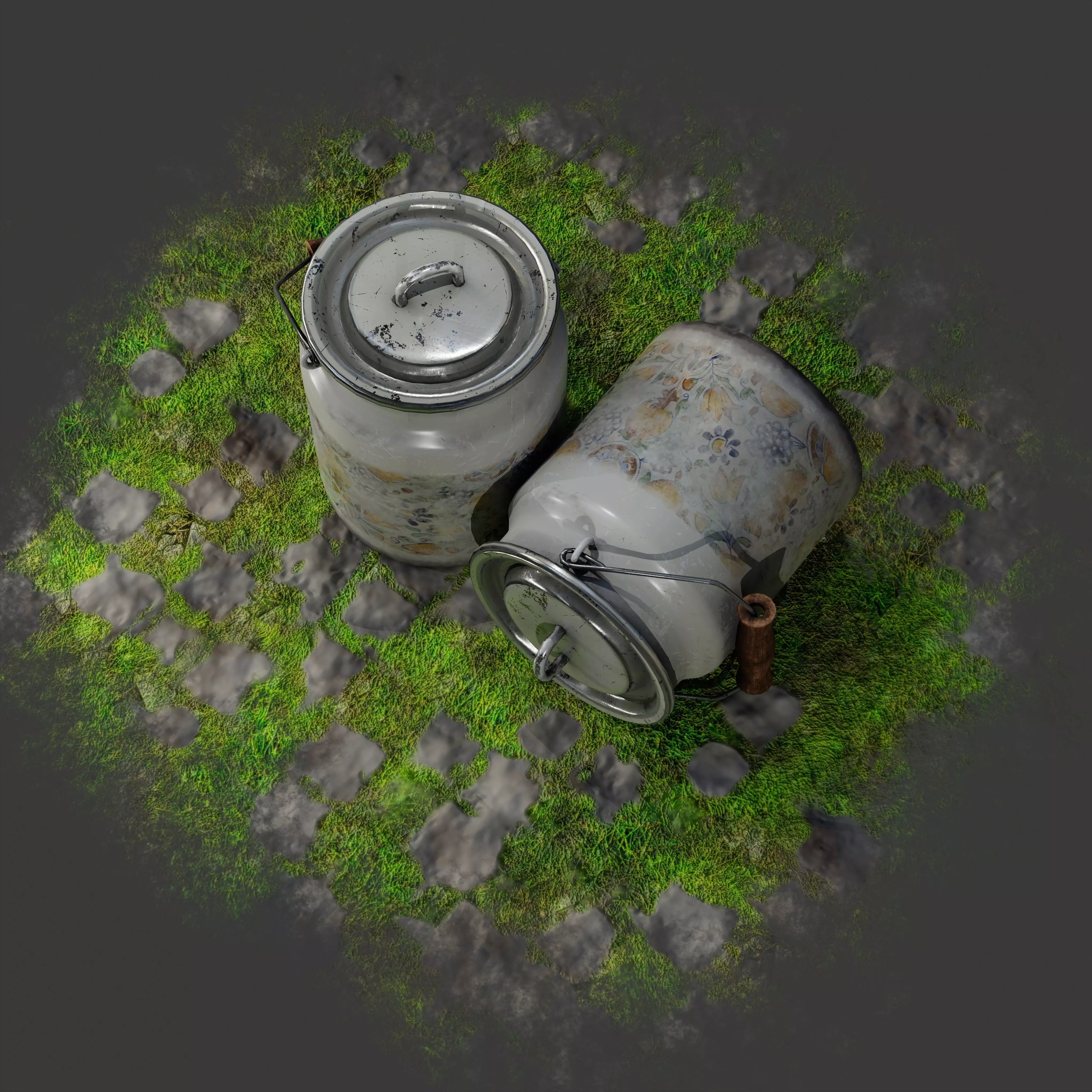 Pot Game asset Low-poly 3D model_3