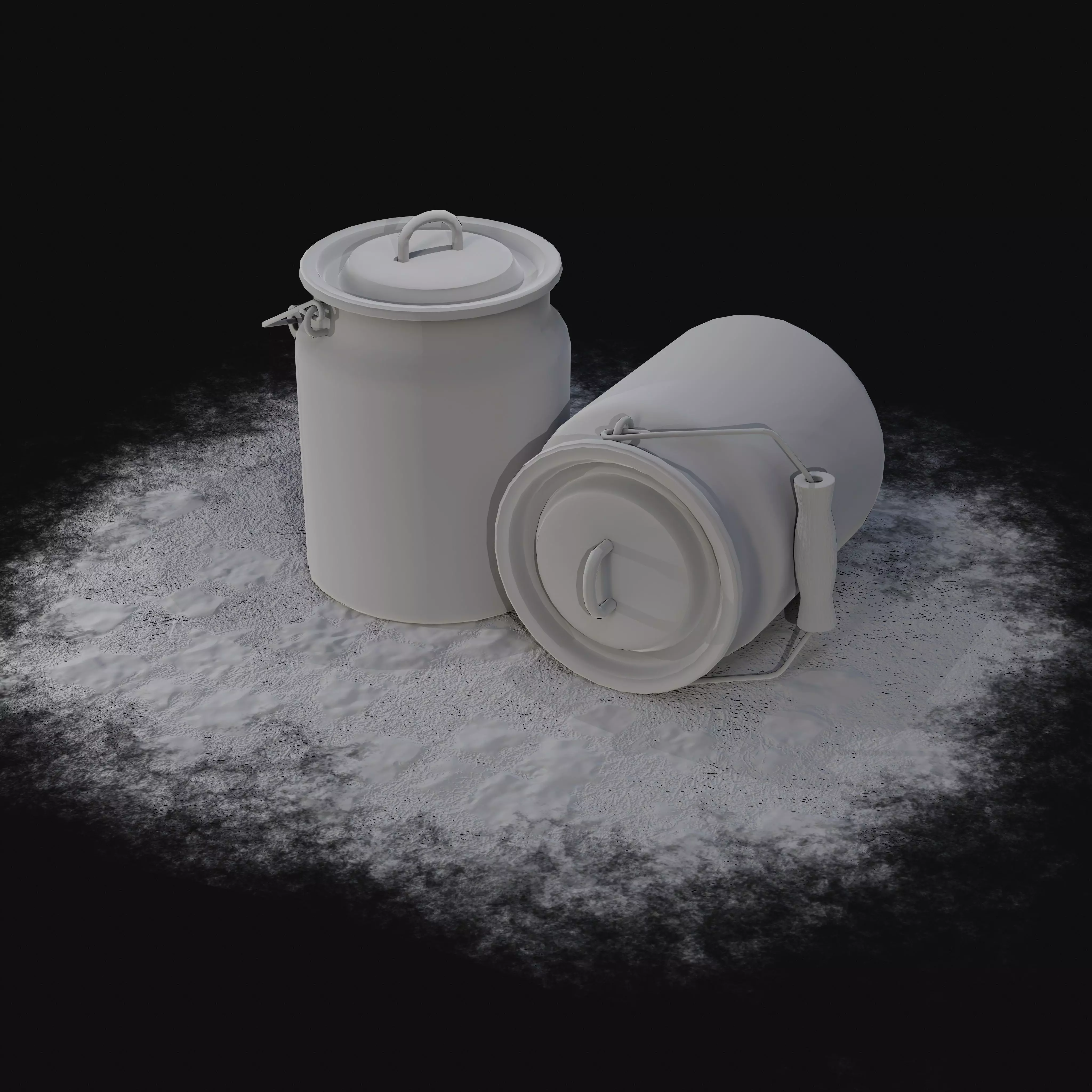 Pot Game asset Low-poly 3D model_6