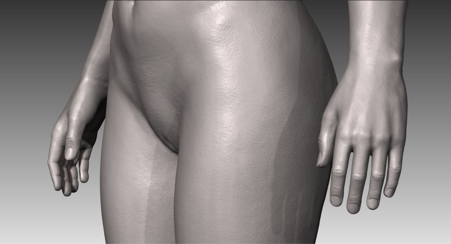 Realistic White Male and Female Bundle 3D model_21