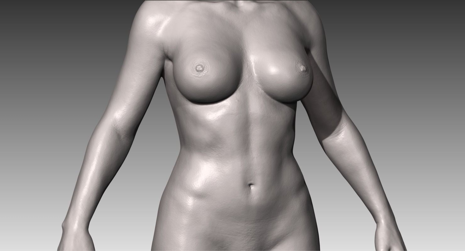 Realistic White Male and Female Bundle 3D model_17