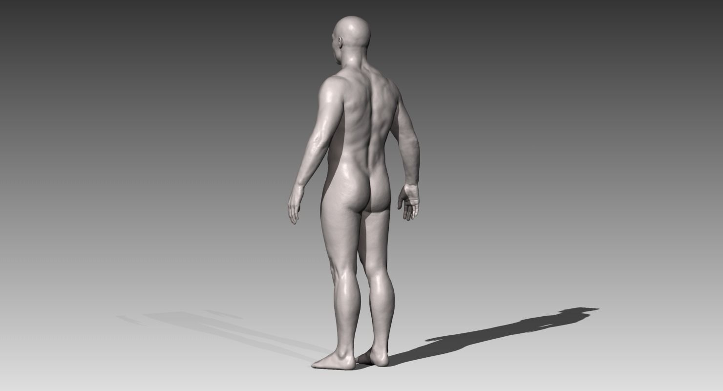 Realistic White Male and Female Bundle 3D model_11