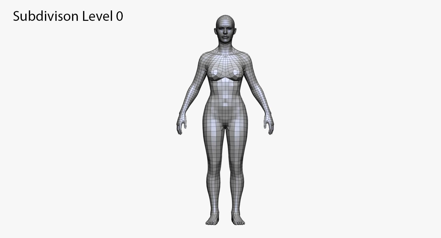 Realistic White Male and Female Bundle 3D model_31