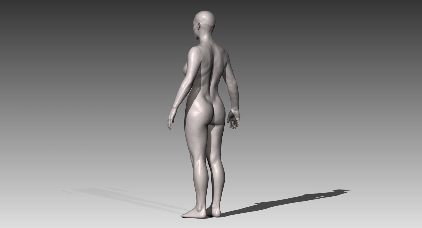 Realistic White Male and Female Bundle 3D model_12