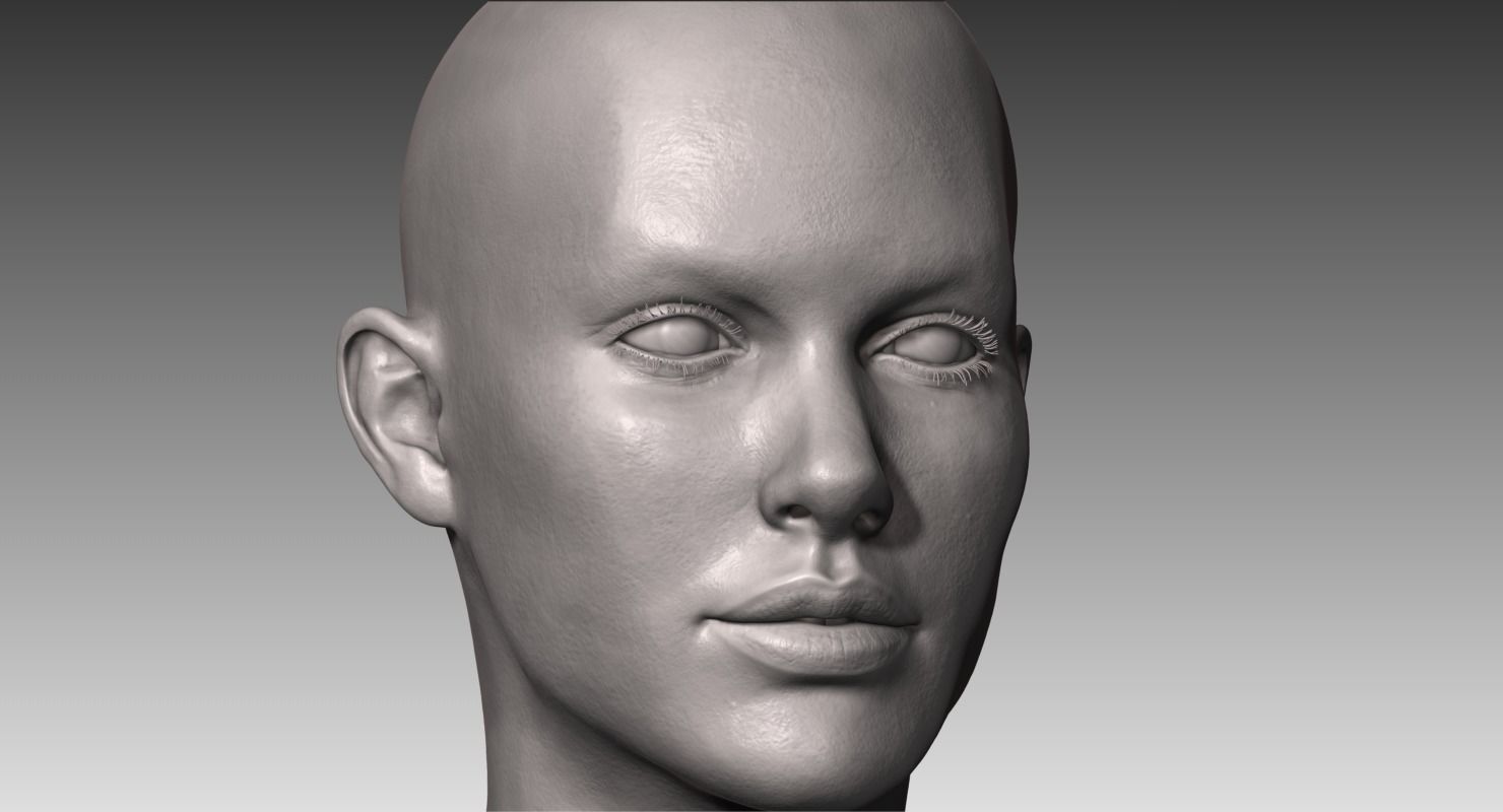 Realistic White Male and Female Bundle 3D model_4