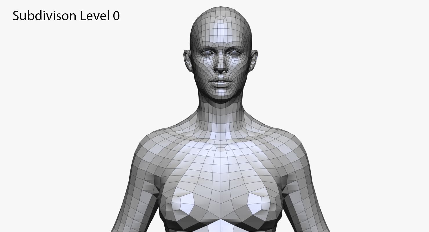 Realistic White Male and Female Bundle 3D model_27