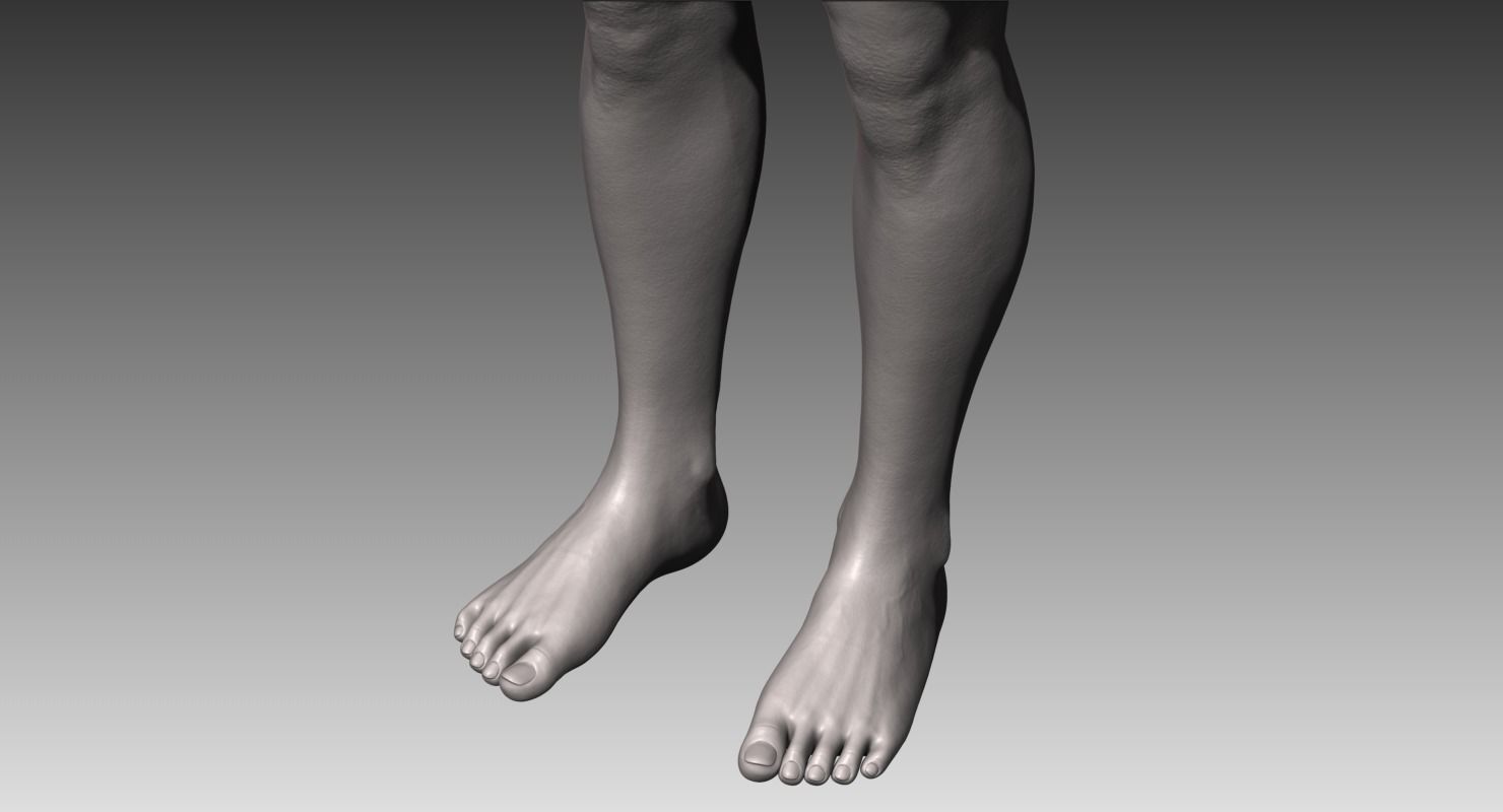 Realistic White Male and Female Bundle 3D model_23