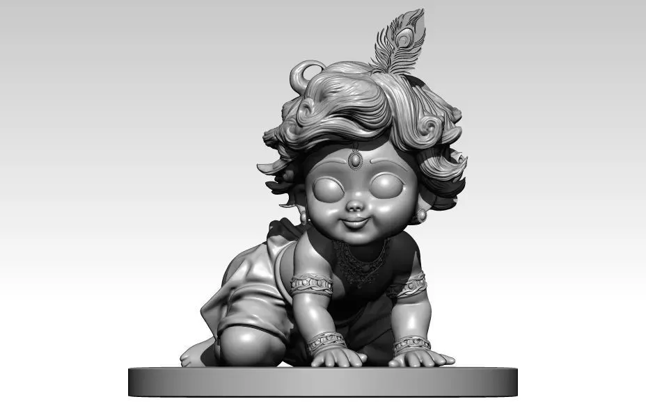 baby krishna 3D print model_0